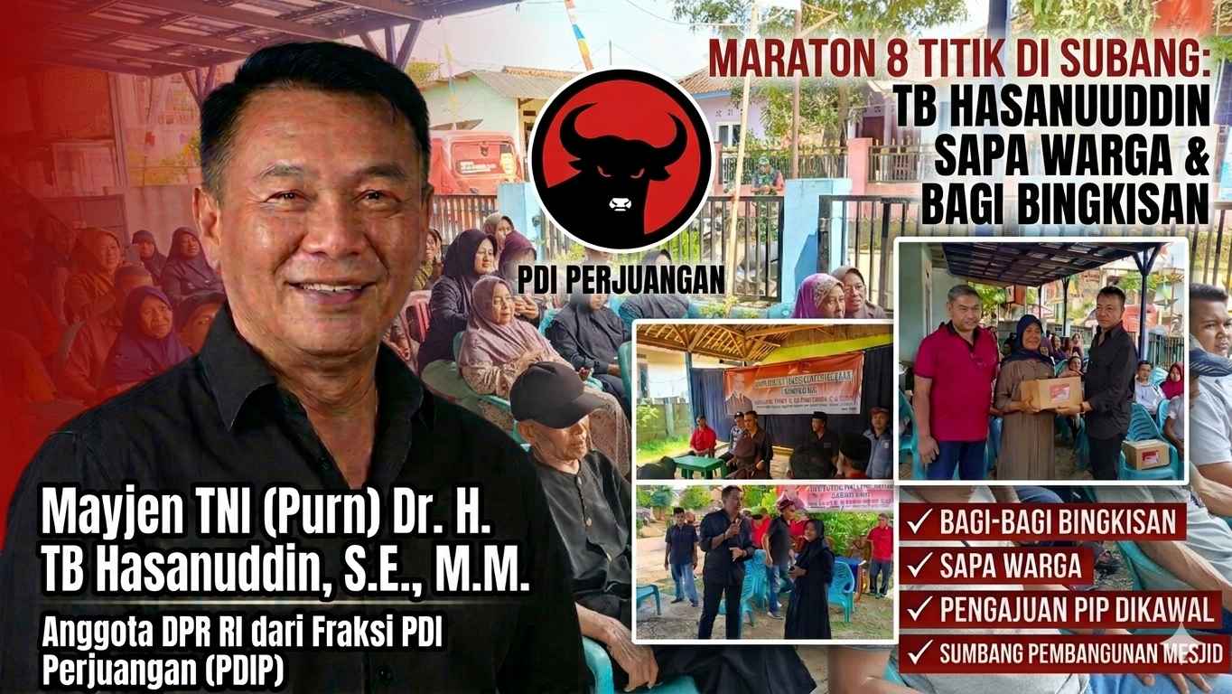 Maraton Sapa Warga Subang, TB Hasanuddin Bagikan Bingkisan dan Kawal Pengajuan PIP