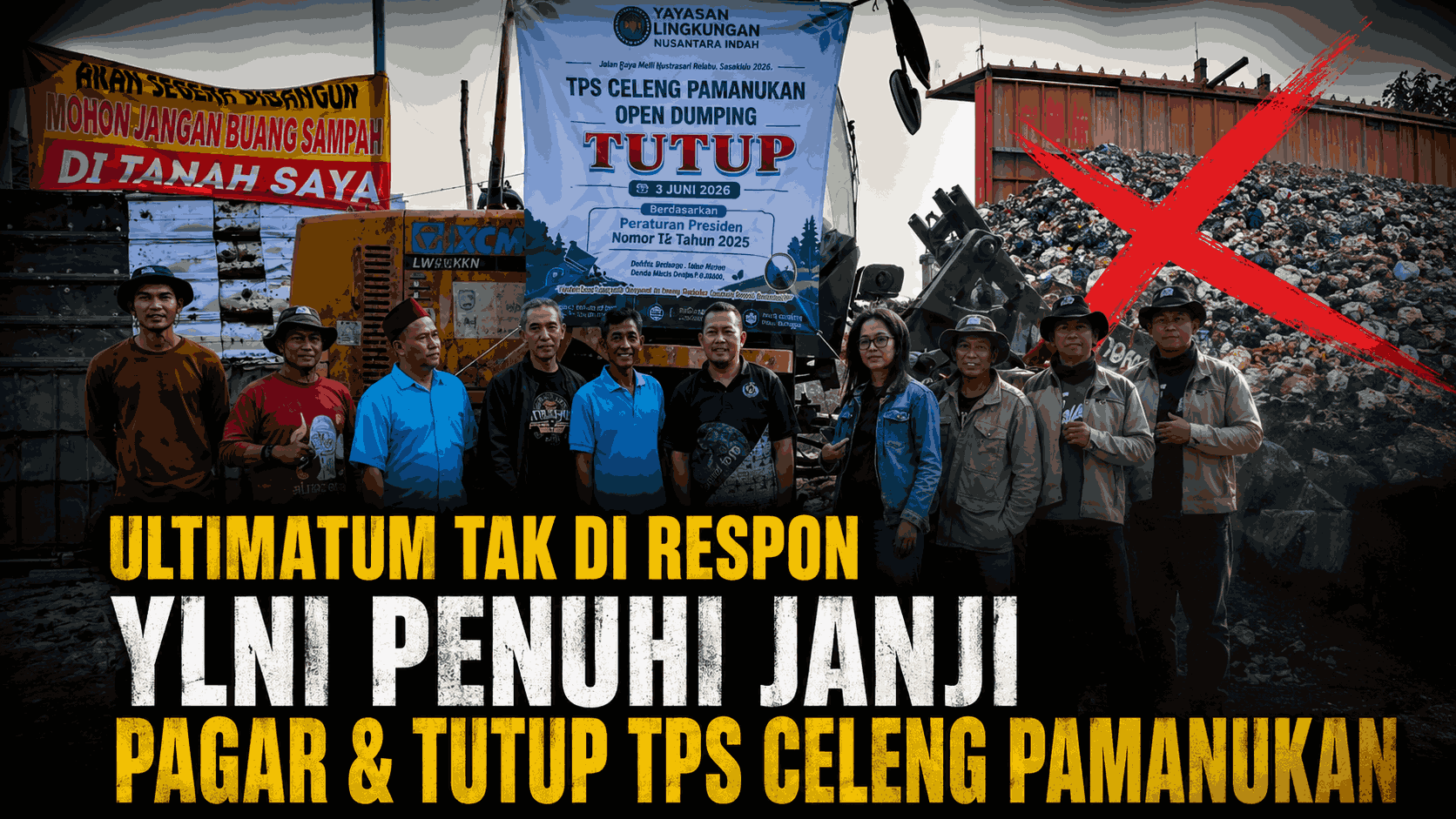 Ultimatum Tak Direspon, YLNI Penuhi Janji Pagar dan Tutup TPS Celeng Pamanukan